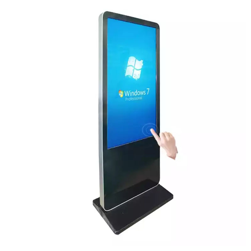 ၅၅ လက်မ ကြမ်းပြင်တွင် ရပ်နေသည့် Windows Touch Kiosk